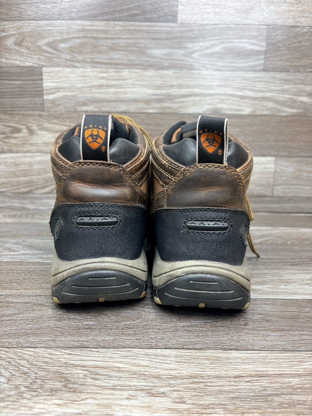 Arita Men’s Terrain Boots Soft Toe in Distressed Brown Padded Collar Sz 9D - Picture 6 of 14